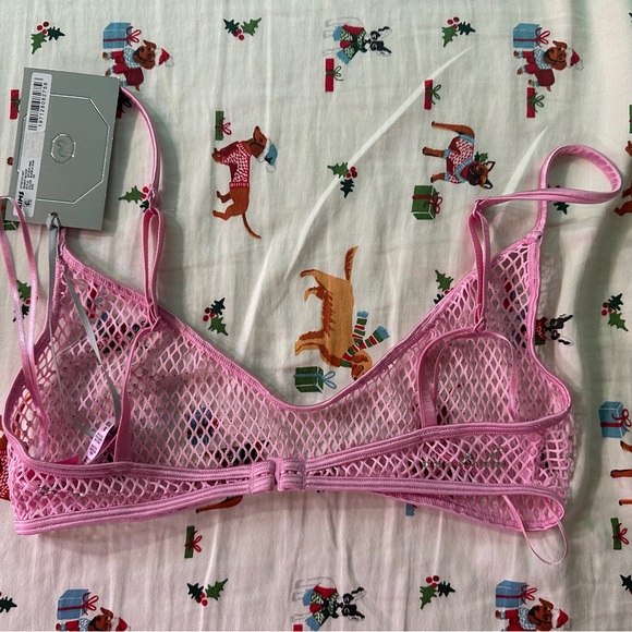 SKIMS X SWAROVSKI stretch net skimpy bralette Bubble Gum - Picture 3 of 5